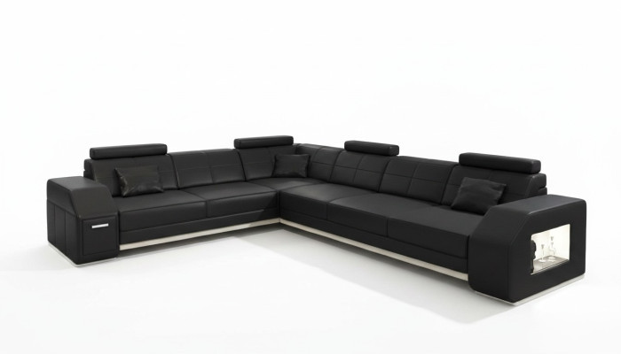Ledersofa Couch Sofagarnitur 3+2+1 Sitzer Garnitur Design Modern Sofa