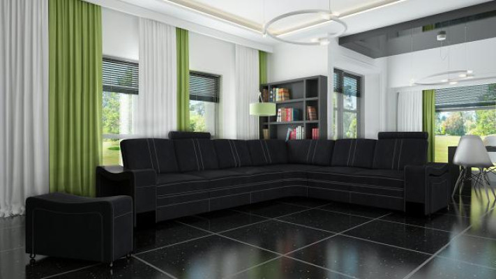 Stoffcouch Textil Polster Eckcouch Couch Sofa Ecksofa Wohnlandschaft