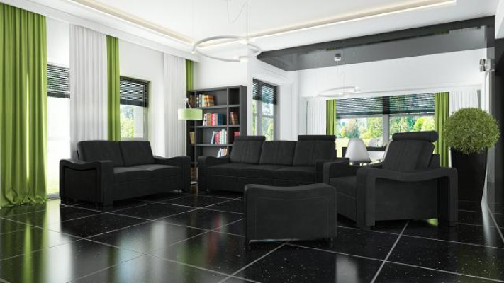 Sofagarnitur Textil Polster Couch Sofa Garnitur Stoffsofa 3+2+1 Wohnlandschaft