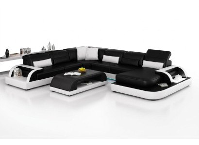 Ledersofa Couch Wohnlandschaft Ecksofa Eck Garnitur Design Modern Neu Sofa L6012