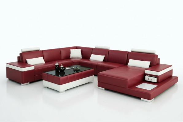 Ledersofa Couch Wohnlandschaft Ecksofa Eck Garnitur Design Modern Neu Sofa L6013