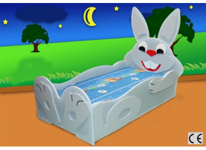 --Kinderbett Kinderbett Bett Betten mit Matratze mit Tiermotiv Schlafbett  Hase
