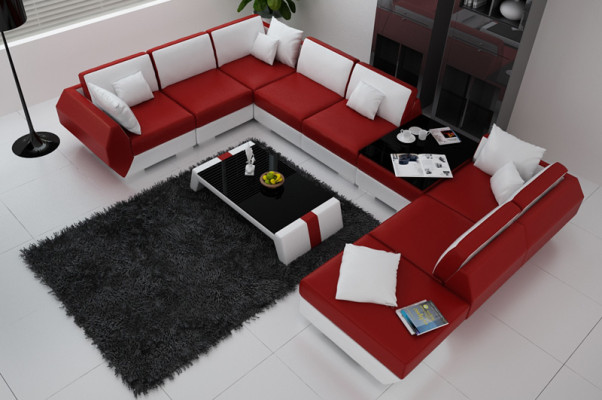 Ledersofa Couch Sofagarnitur Neu Ecksofa Eck Garnitur Design Modern Sofa R7002