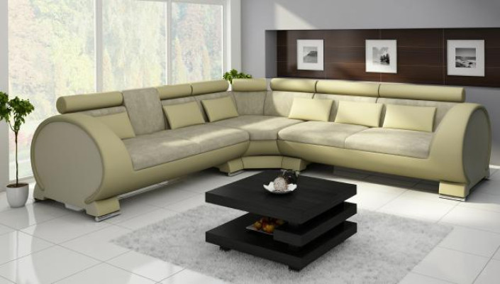 Wohnlandschaft Couch Polster Sofa Sitz Ecke Eck Wohnlandschaft Garnitur LT01 NEU
