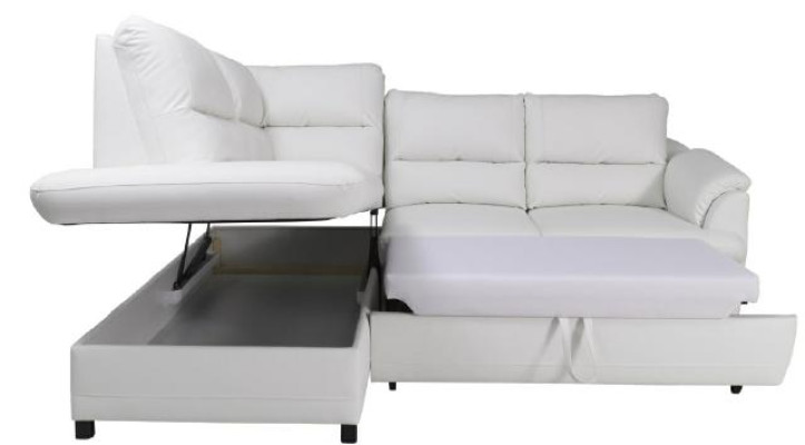 Ecksofa Eck Wahl Leder Stoff Kasten&Bett Polster Textil Couch Sofa Ecke Garnitur