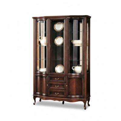 Klassische Vitrine Schrank Italienische Möbel Vitrinenschrank Vitrinen Neu W-W3