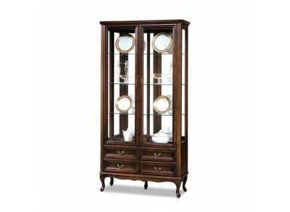 Klassische Vitrine Schrank Italienische Möbel Vitrinenschrank Vitrinen Neu W-W2