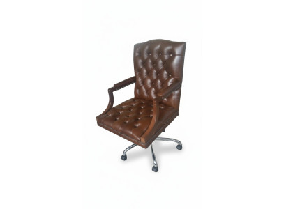 Chesterfield Bürostuhl Drehstuhl Büro Sessel Ledersessel KING Drehsessel Neu
