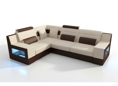 Wohnlandschaft Sofa Couch Polster Ecke Ecksofa Garnitur Textil Stoff Leder Sofas