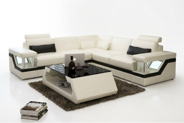 Wohnlandschaft Ecksofa Sofa Couch Ecksofa Polster Eck Garnitur Leder Couchen