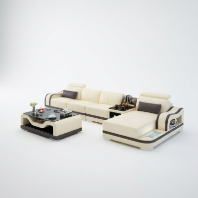 Sofa Ledersofa Couch Modern Wohnlandschaft Ecksofa Eck Garnitur Design