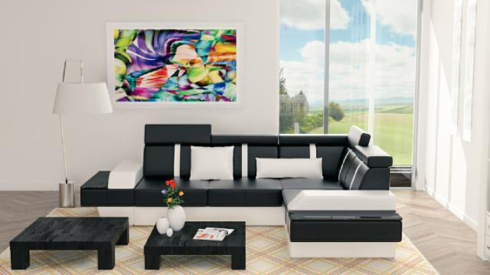 Designer Wohnlandschaft Eckcouch Neu Couch Sofa Polster Ledersofa Sofas Garnitur