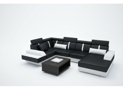 Designer Wohnlandschaft Eckcouch Couch Sofa Polster Garnitur Ledersofa Sofas Neu