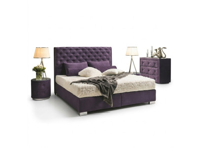 Continental Boxspring Hoch Doppel Bett Betten Polster Leder Textil Bett Neu