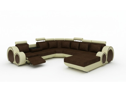 TEXTIL SOFA XXL WOHNLANDSCHAFT STOFF COUCH BIG SOFA POLSTERECKE ECKSOFA NEU