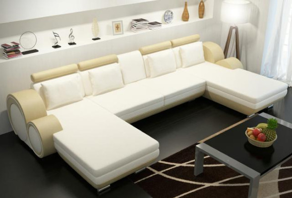 Wohnlandschaft Couch Polster Sofa Sitz Ecke Eck Wohnlandschaft Garnitur BERLIN