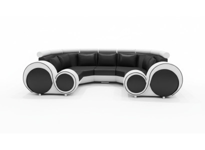 Exklusives Modernes Ledersofa aus Premium Kunstleder mit Holzrahmen