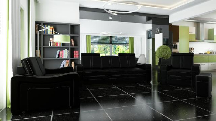 LEDERSOFA DESIGN SOFA SOFAGARNITUR 3+2+1 SOFA COUCH GARNITUR POLSTERGARNITUR