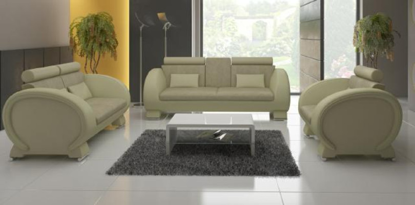 Sofagarnitur 3+2+1 Stoff Couch Desig Sofa Wohnlandschaft Polster Garnitur Textil