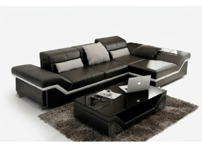 Ecksofa Sofa Couch Polster Wohnlandschaft Leder Eck Sofas Garnitur L Form NYIII