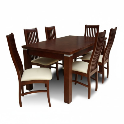 Esstisch + 6 Stühle für Esszimmer Set Essgruppe Klassischer Tisch Neu