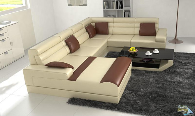 Ecksofa Wohnlandschaft XXL Big Couch Polster Garnitur Eck Couchen U Form Sofas