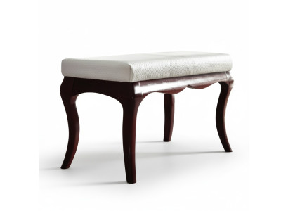 Hocker Bank Original Milano Textil Echte Handarbeit Massivholz Vollholz MI-Bank