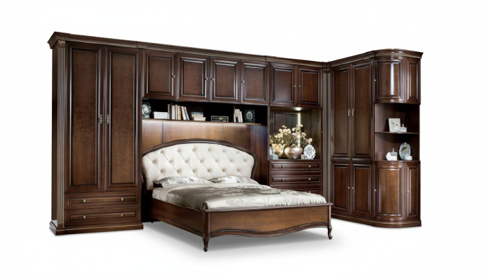 Bett Schlafzimmer Königliches Schlafzimmer + Oberschrank Schrank Neu Verona IV