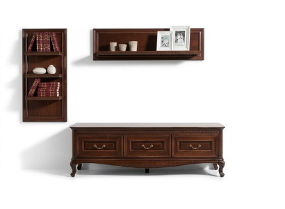 Komplett Wohnzimmer Klassisch Couchtisch Regal RTV Tisch Regal Kommode - Verona