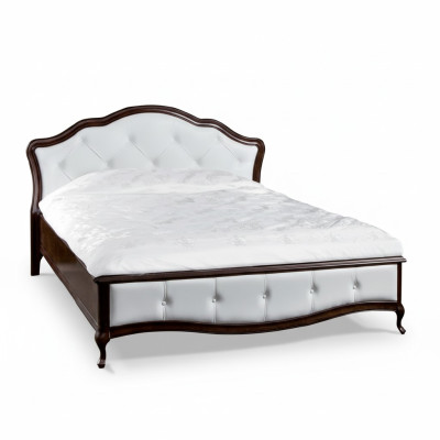 Bett Ehebett Doppelbett Königsbett Schlafzimmer Klassisches Lederbett Model V-2T