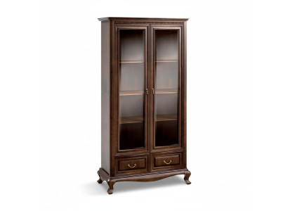 Klassische Vitrine Schrank Wohnzimmer Vitrinenschrank Vitrinen Neu V-W2 Glas