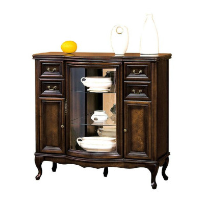 4tlg Wohnzimmer Möbel Set Italienischer Stil Kommode Vitrine RTV Chippendale