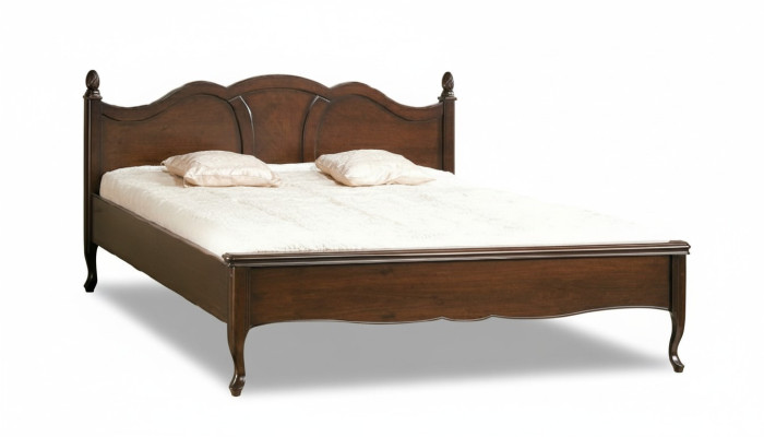 Klassisches Bett Doppelbett Betten Leder Textil Echtes Antik Stil Holz