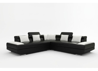 Wohnlandschaft Polster Ecke Eck Sofa Couch Garnitur Landschaft Leder Neu - 2719B