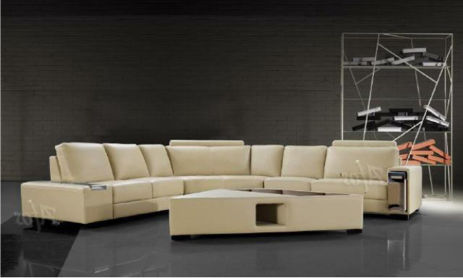 Ledersofa Ecksofa Sofa Couch Design Sitz Polster Garnitur Wohnlandschaft 2348