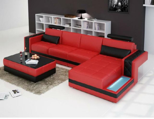 Ecksofa Ledersofa Big XXL U Form Wohnlandschaft Sofa Couch Garnitur Neu H2211B