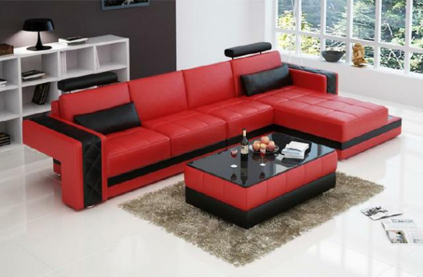 Ecksofa Ledersofa Big XXL U Form Wohnlandschaft Sofa Couch Garnitur Neu H2211B