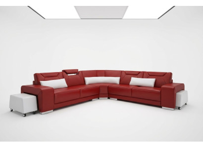 Wohnlandschaft Polster Ecke Eck Sofa Couch Garnitur Landschaft Leder Sitz PH739