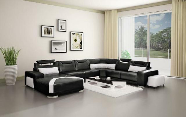 Ecksofa Polster Wohnlandschaft Couch Sofa Wohnlandschaft UForm Sitz Ecke PH739C