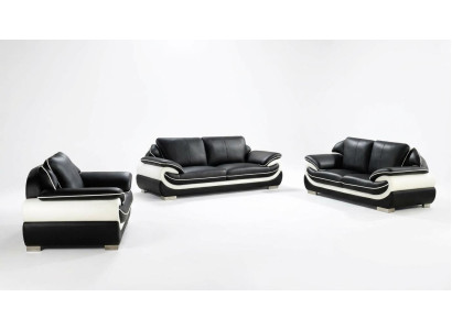 Sofagarnitur Couch Polster Sofa Set 3+2+1 Leder Couchen Sofas Garnitur Sitz T777