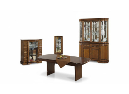 Komplett Wohnzimmer Vitrine Kommode Tisch Vitrinen Esszimmer Set 4-Teilig