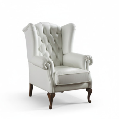 Chesterfield Ohrensessel Sessel Polster Fernseh Büro Couch Echtes CL- F2