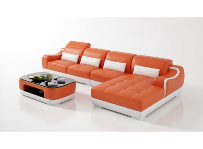 Ledersofa Sofa Couch Wohnlandschaft Eck Ecksofa Modern Design Garnitur