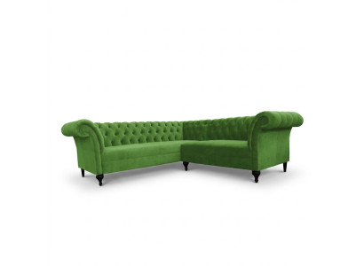 Grüne Stilvolles Ecksofa Chesterfield Couch L-Form Designer Sofas Polster Möbel