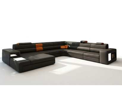 Ecksofa Sofa Couch Polster Garnitur Design Textil Leder Wohnlandschaft