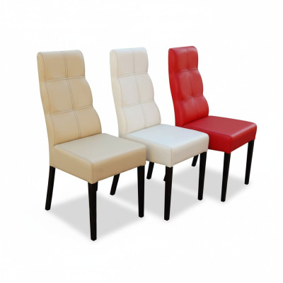 MASSIVHOLZ HOLZ STUHL MODERN LEDER DESIGNER ESSZIMMERSTUHL KÜCHE DEKORATIVE