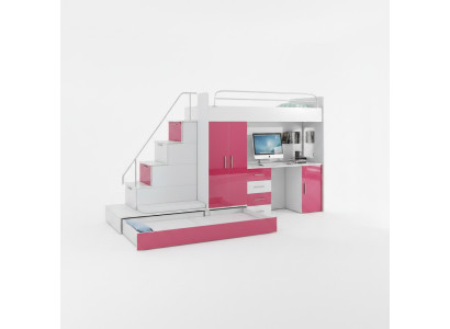 Doppelstockbett Etagenbett Bett Kleiderschrank Jugendzimmer Schrank Schreibtisch