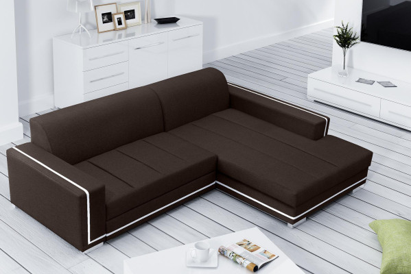 Sofa Schlafsofa Designer Sofa mit Bettfunktion + Bettkasten Ecksofa Couch NEU