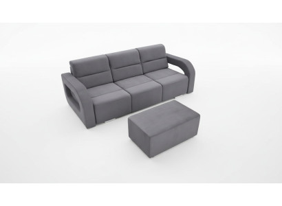 Schlafsofa Klappcouch 3-Sitzer Schlaffunktion + Bettkasten Couch Sofa Klappsofa