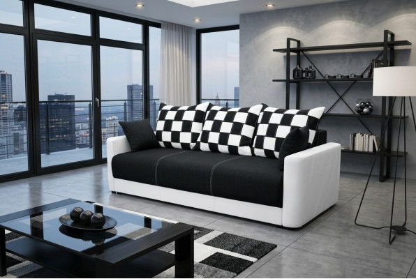 Schlafsofa 3-Sitzer mit Schlaffunktion und Bettkasten - Komfortables Klappsofa